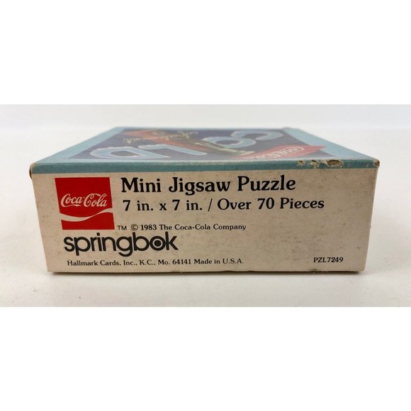 Coca Cola Mini Jigsaw Puzzle Sprinbok Hallmark Cards Over 70 Pieces 1983 - Picture 8 of 8